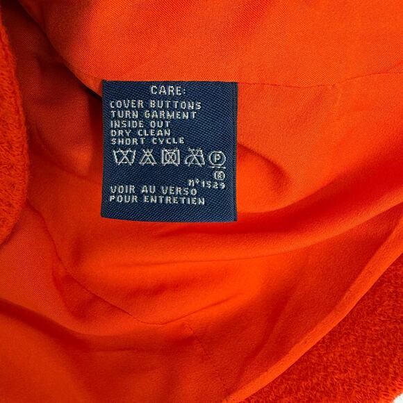 Ralph Lauren Sport Blazer Blue Label Wool Equestrian Heritage Orange Embroidered - Picture 8 of 12